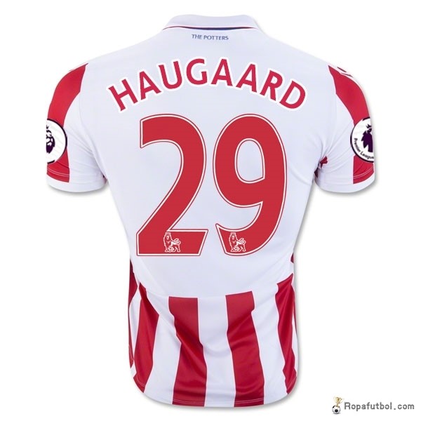 Camiseta Stoke City Replica Primera Ropa Haugaard 2016/17 Rojo